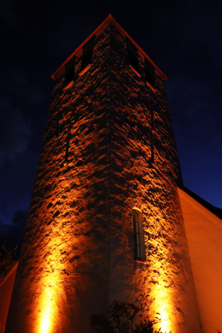 Mystische Beleuchtung der Kirche