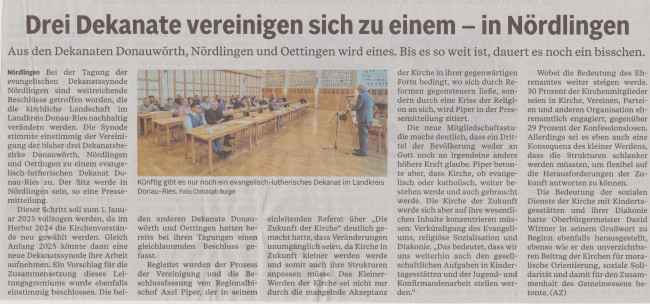 Donauwörther Zeitung - Dekanatssynode